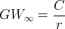 C GW ∞ = --- r