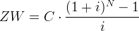 N (1-+--i)-----1- ZW = C ⋅ i